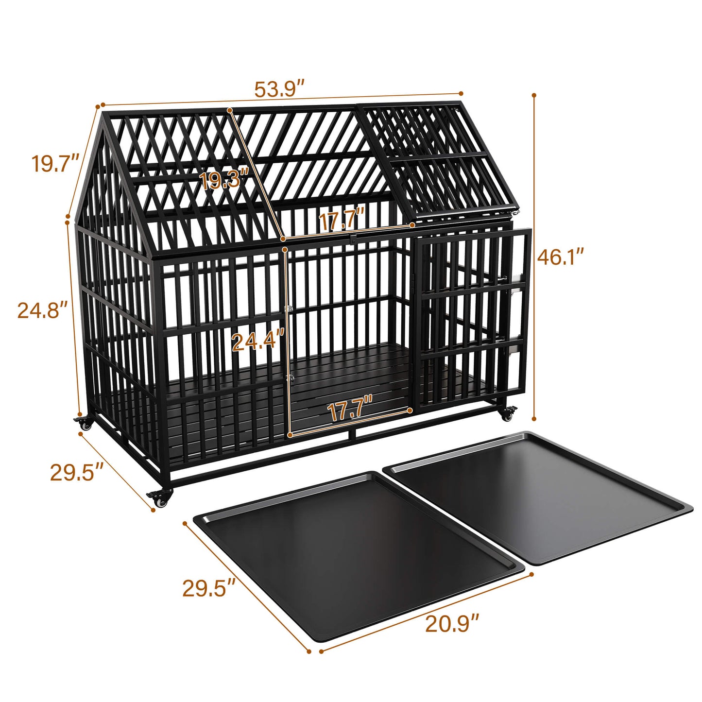 Large Dog cage Strong Metal Dog Kennels and Crates - FVNLYXQ