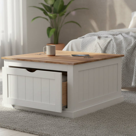 31.5" Farmhouse Coffee Table w/ Lift Top, Square - FVNLYXQ