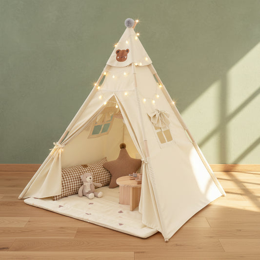 Children's Indoor/Outdoor Play Tent - Cartoon Indian Style Toy Teepee - FVNLYXQ