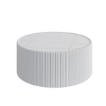 Light Slate Top Cylinder Shape Leather Coffee modern Sofa Table for Living Room furniture