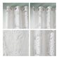 Palm Leaf Burnout Window Sheer White 50x84"
