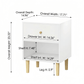 Modern White Wooden Nightstand with Storage Drawer & Solid Pine Legs, 23" Height - FVNLYXQ