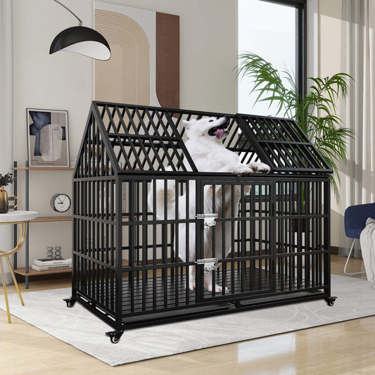 Large Dog cage Strong Metal Dog Kennels and Crates - FVNLYXQ