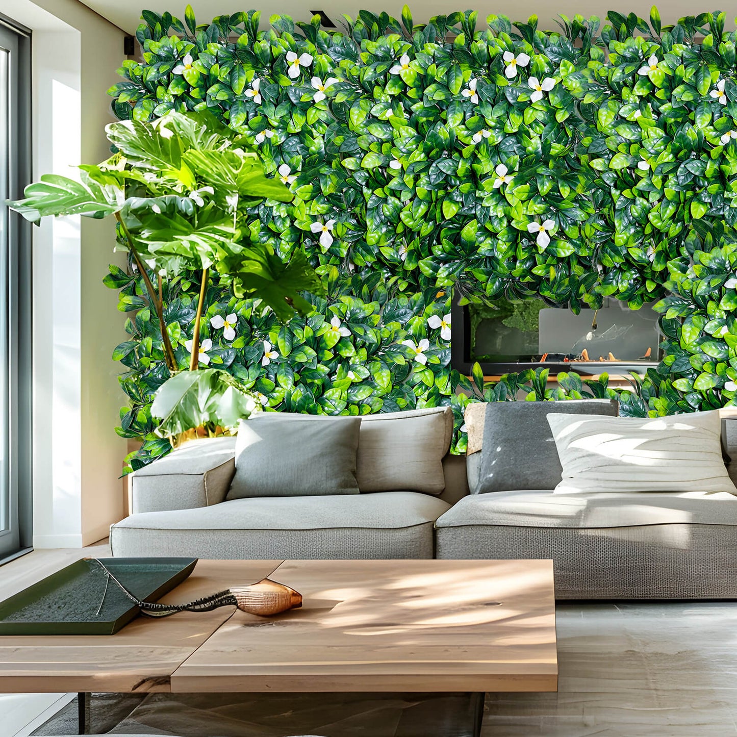 Boxwood Panels 20"x20" (20pcs), Grass Wall Decor - FVNLYXQ