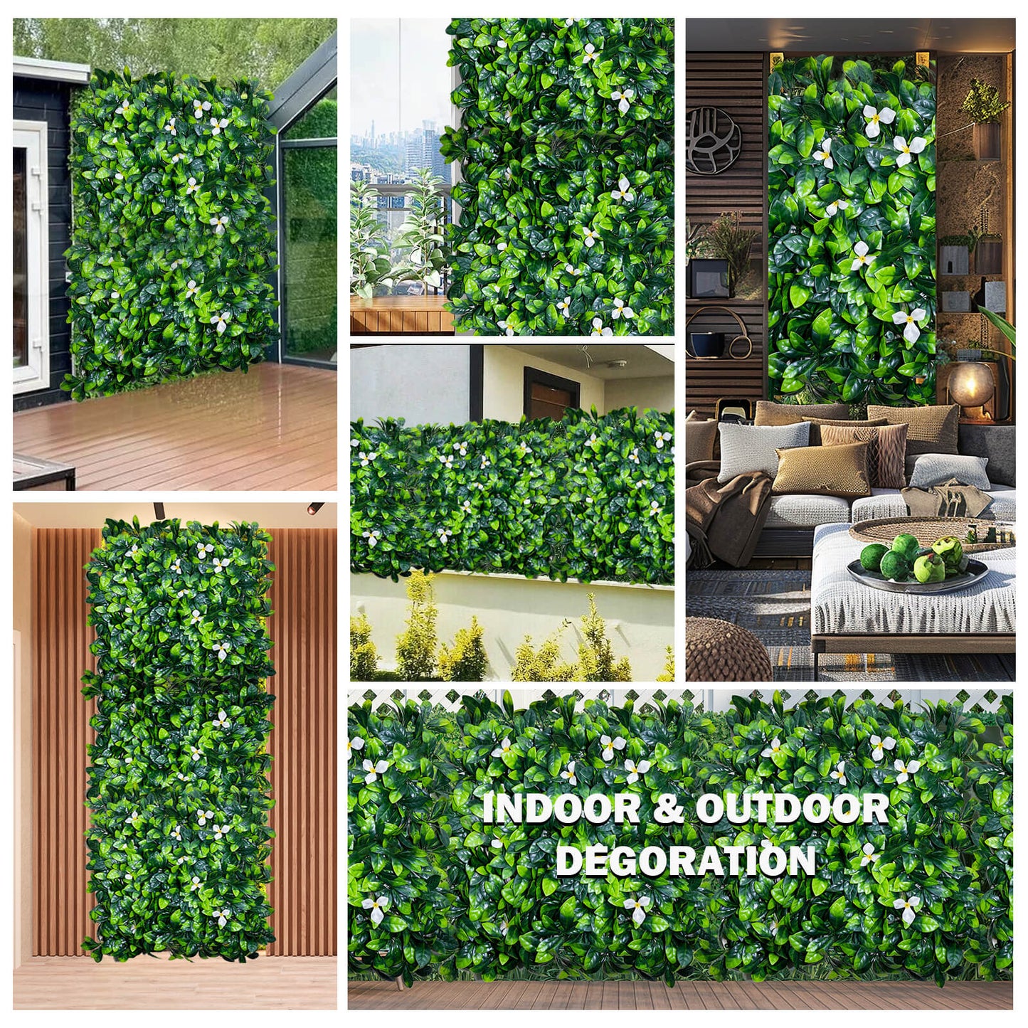 Boxwood Panels 20"x20" (20pcs), Grass Wall Decor - FVNLYXQ