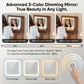 Walnut Vanity Desk w/ LED Mirror & 7 - Drawer Storage(Pre - order: Ships May 20) - FVNLYXQ