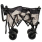 Multi-Functional Push-Pull Folding Wagon Cart with Rotating Handle & 360° All-Terrain Wheels – Heavy-Duty, Adjustable Design, Large Capacity for Transport, Groceries, and Outdoor Use, khaki- Gray - FVNLYXQ