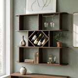 Minimalist 3 - Tier Wooden Wine & Stemware Shelf - FVNLYXQ