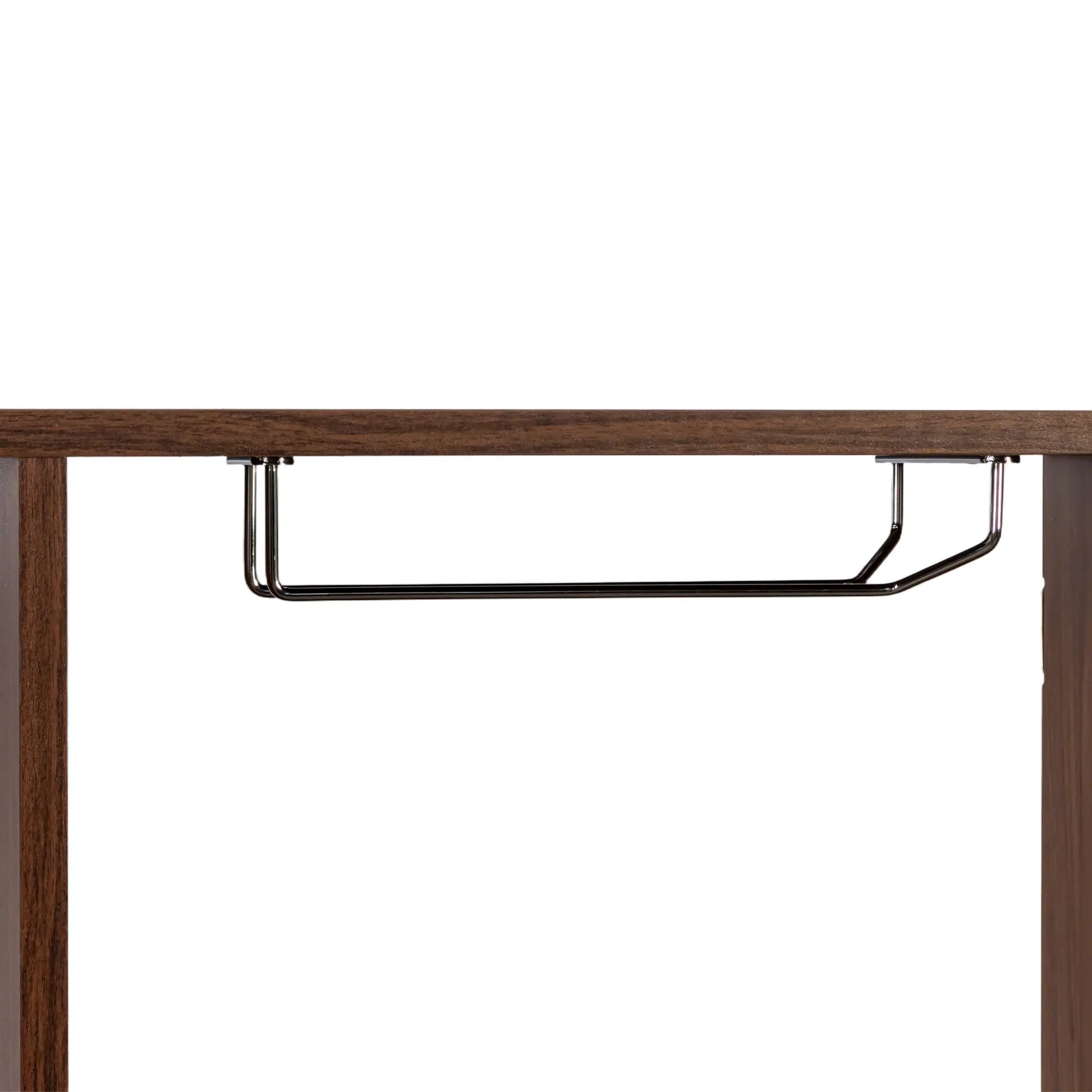 Modern Walnut Wall Mounted Wine Rack - 3-Tier Wooden Display Shelf with Stemware Glass Holder, Rustic Home Bar & Dining Room Decor